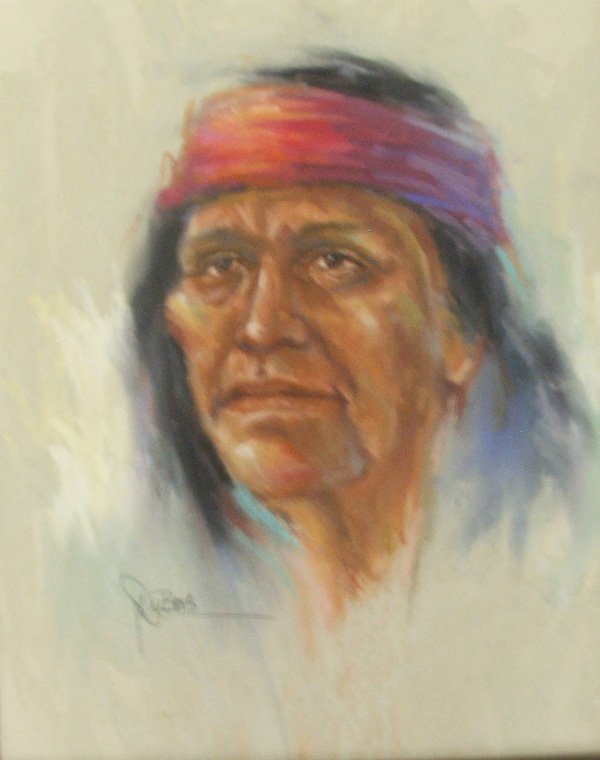 Framed Indian Pictureby DuBois 15 x 19'' - 2