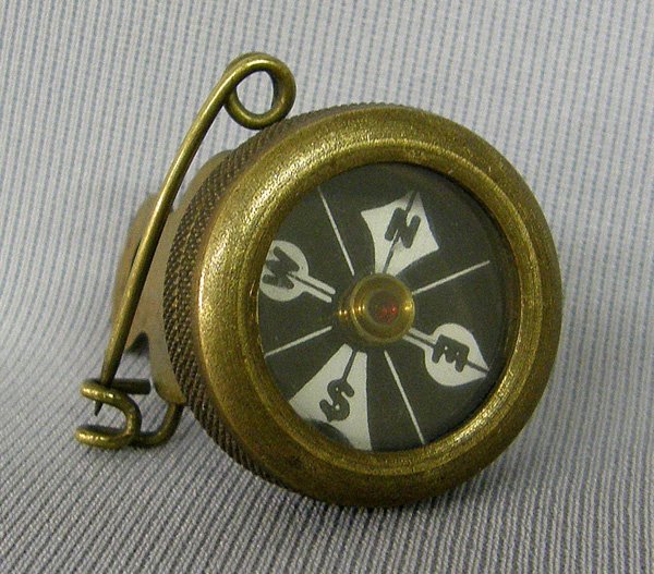 Antique Brass Boy Scout Compass Pin 1.5x1'': Antique Brass Boy Scout Compass Pin 1.5x1'' . SHI $15.