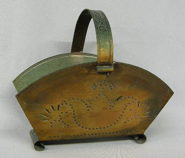 Solid Pierced Copper Basket by Pfaltzgraff 7x8''