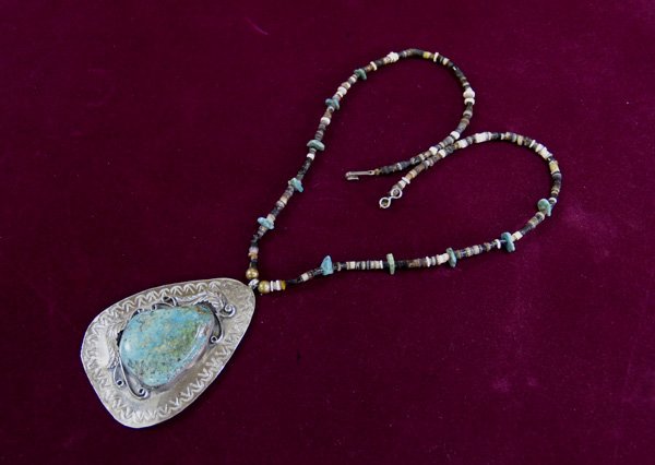 Vintage Navajo 23'' Necklace Pendant by Begay