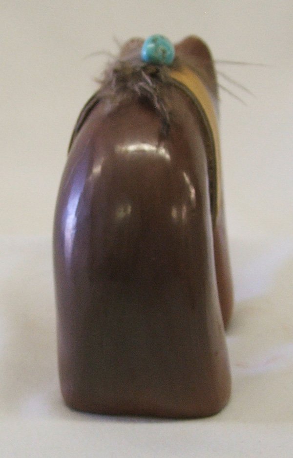 Pottery Pueblo Bear Fetish 4''H x 6.5''L - 3