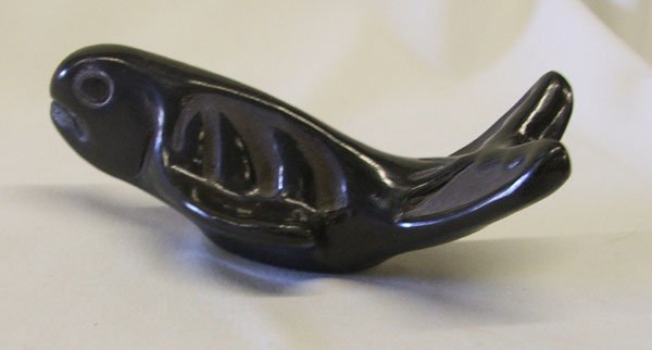 Santa Clara Pottery Whale by Jane & Star 5x2x2'': Santa Clara Fish Sculpture by Jane & Star 5x2x2''. SHI $15.