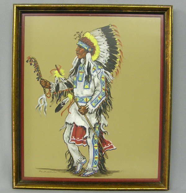 Original Painting By Nancy McLaughlin 15'' x 13'': Original Painting By Nancy McLaughlin, (Ace Powells wife), 15'' x 13''. Framed in a wooden frame, under non glare glass. SHI $35.