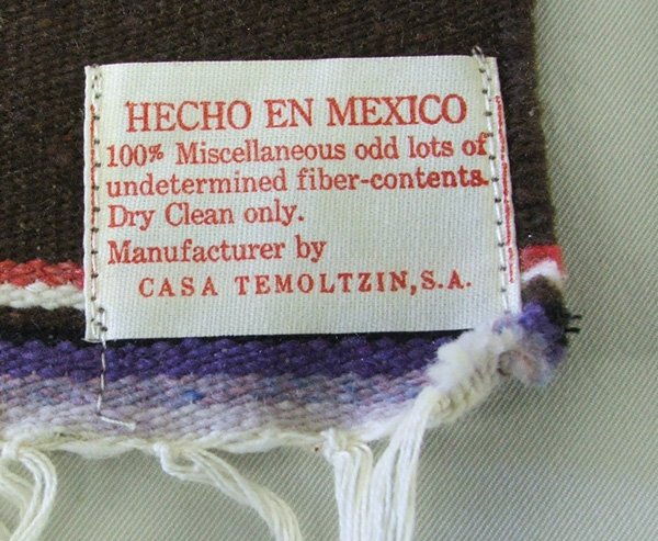 10 Mexican Serape Scarves 24''x9'' With Fringe - 3