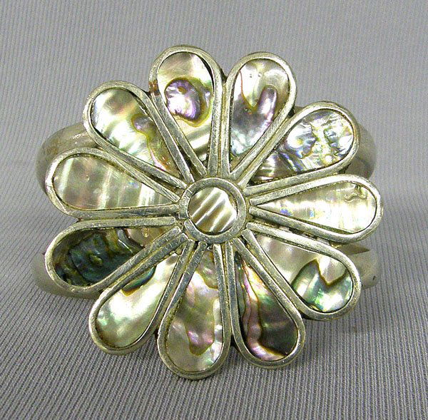 Mexican Silver & Abalone Bracelet 6'': Mexican Silver & Abalone Bracelet 6''. SHI $15.