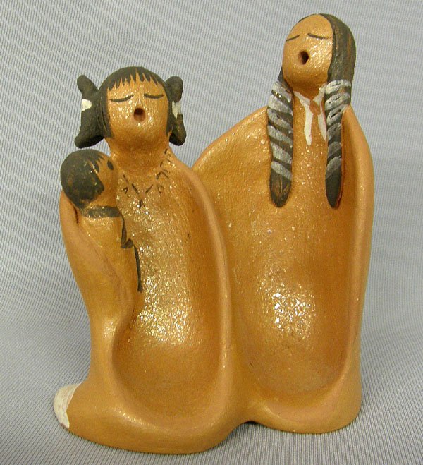 Taos Pueblo Pottery Storyteller by Gomez 4''x4'': Taos Pueblo Miaceouse Pottery Dolls by Gomez 4''x4'' SHI $25.
