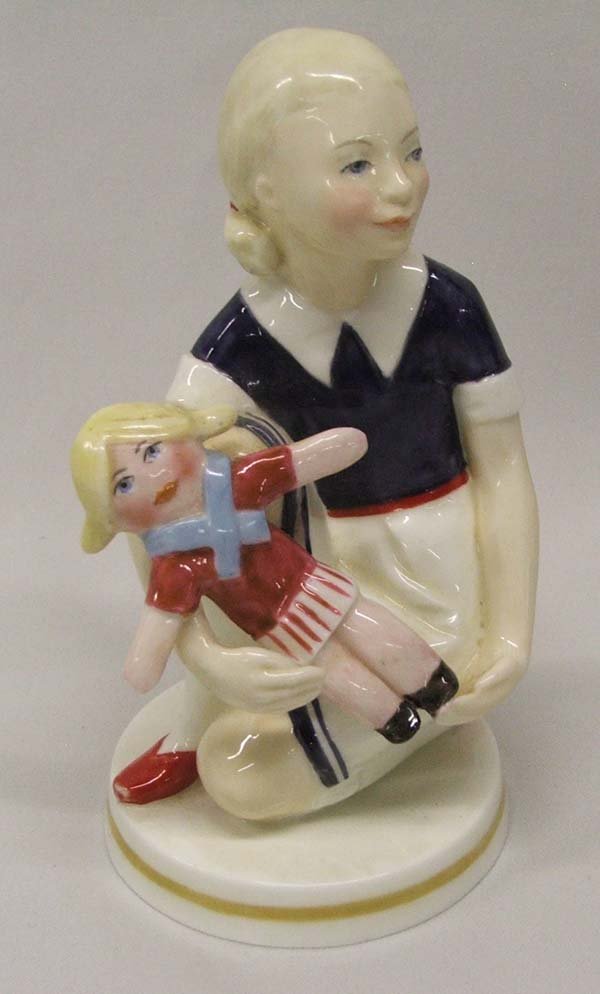 1963 Royal Worcester Poupee Figurine 4.9'': 1963 Royal Worcester Poupee Figurine 4.9''. SHI $20.