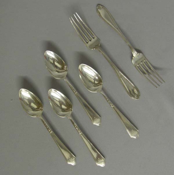 4 Sterling Chateau Spoons & 2 Margaret Forks