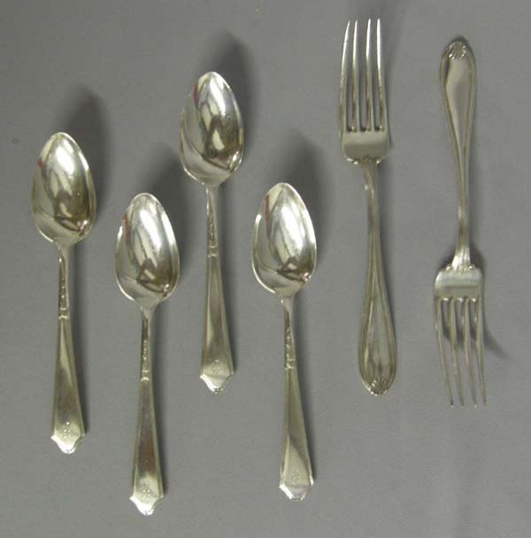 4 Sterling Chateau Spoons & 2 Margaret Forks - 2