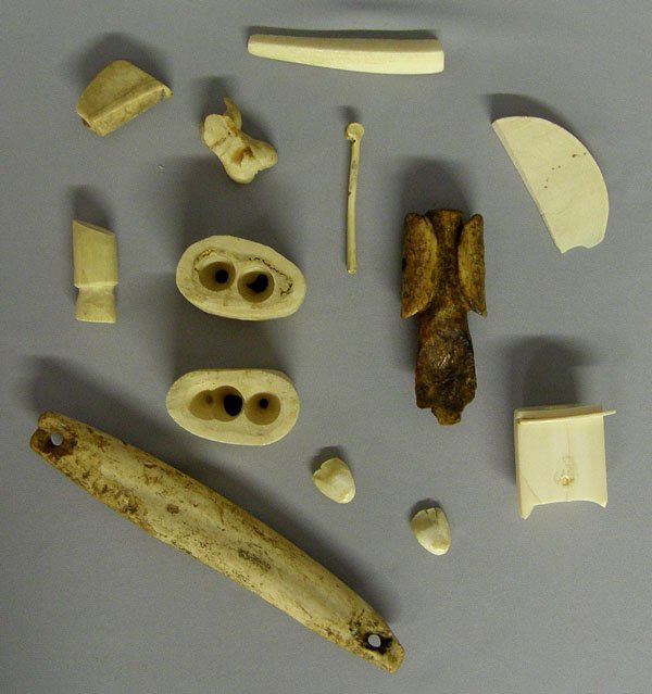 10 Plus Ivory & Bone Eskimo artifacts 8 3/4'': 10 Plus Ivory & Bone Collectible 8 3/4''. SHI $20.