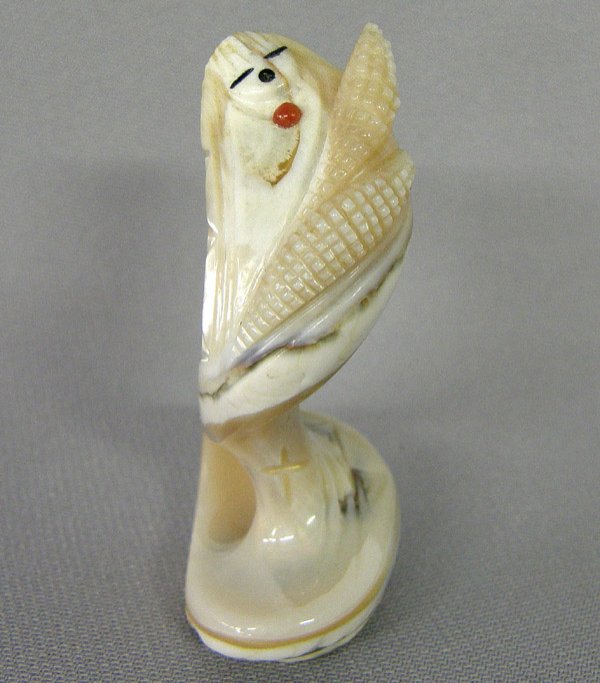 Zuni Shell Corn Maiden Fetish 2.25'': Zuni Shell Corn Maiden Fetish 2.25''. SHI $15.