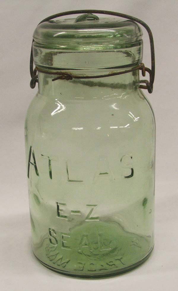 Rare Antique Yellow Green Atlas Canning Jar