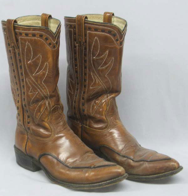 Leather Cowboy Boots Size 10 1/2: Leather Cowboy Boots Size 10 1/2, made in the USA. SHI $25.