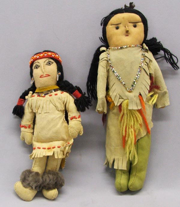 2 Vintage Native American Dolls