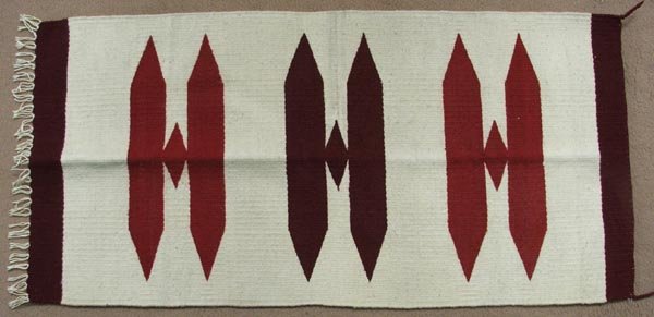 Chichimeca Mexican Indian Rug: Chichimeca Mexican Indian Rug. 100% New Wool. Original Tag Still On. Rug Measures 19''x40'' w/o fringe. SHI $15.