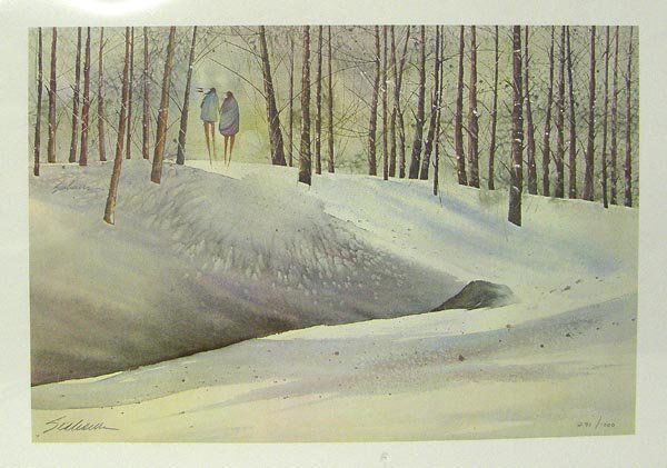 Signed & Numbered Print by Bert Seabourn: Signed & Numbered Print by Bert Seabourn, ''Spring's Promise.'' Number 291/1000. Measures 15''x22''. SHI $30.