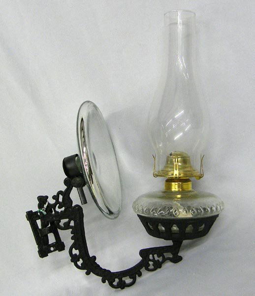 Wall mounted oil lamp with reflector deals