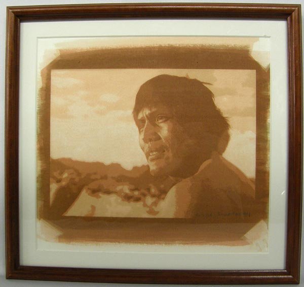 Framed Original Painting Signed by Joyce Fay: Framed Original Painting Signed by Joyce Fay. Wood frame, matted and under glass. Visual measures 9.75''x10.5''. SHI $35.