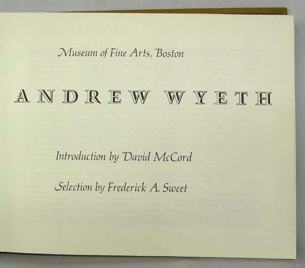 1970 Andrew Wyeth Book: 1970 Andrew Wyeth Book, measures approx. 9'' x 11''. SHI $20.