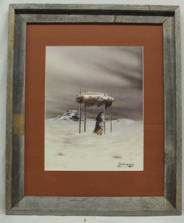 Robert Redbird Signed and Numbered Print: Robert Redbird Signed and Numbered Print, 620/1000, Kiowa, visual measures approx. 13.75'' x 10.75'', framed and under glass. SHI $40.