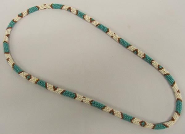 Northwest Native American Peyote Necklace: Northwest Native American Peyote Multi Beaded Necklace, measures approx. end to end 24''. SHI $15.