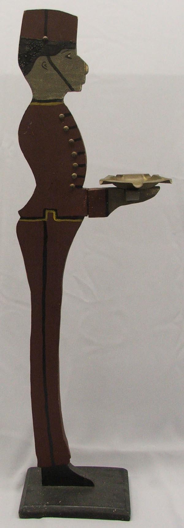 1930s Hand Carved Wooden Butler by Robert Dunbar: 1930s Hand Carved Wooden Butler by Robert Dunbar. Measures 32.5''x10''. SHI $25.
