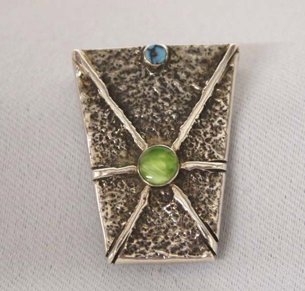 Navajo Silver Sand Cast Buckle by Tom Baldwin: Navajo Silver Sand Cast Buckle by Tom Baldwin, measures approx. 1.25 x 1''. SHI $15