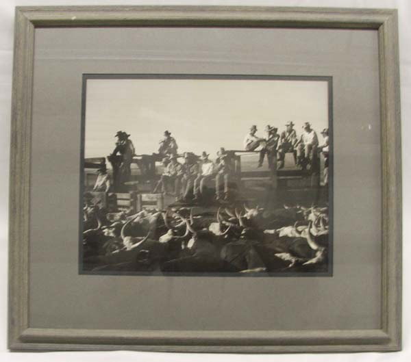 Framed Western Photograph by Helen M Post: Framed Western Photograph by Helen M Post, matted behind glass, visual measures approx. 10.5 x 13''. Buyers Pay Actual Shipping and Handling Charges(see terms and conditions for more information)