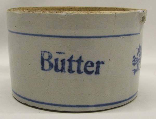 Antique Butter Crock With No Lid: Antique Butter Crock With No Lid. Measures approx. 3 1/2''H x 5 1/2''Diameter. Buyers Pay Actual Shipping and Handling Charges(see terms and conditions for more information).