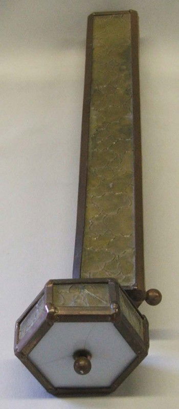 Antique Brass Glass Kaleidoscope: Antique Kaleidoscope made of brass and glass. Measures approx. 14''H x 2 3/4''W x 1.5'' scope width. Buyers Pay Actual Shipping and Handling Charges(see terms and conditions for more information).