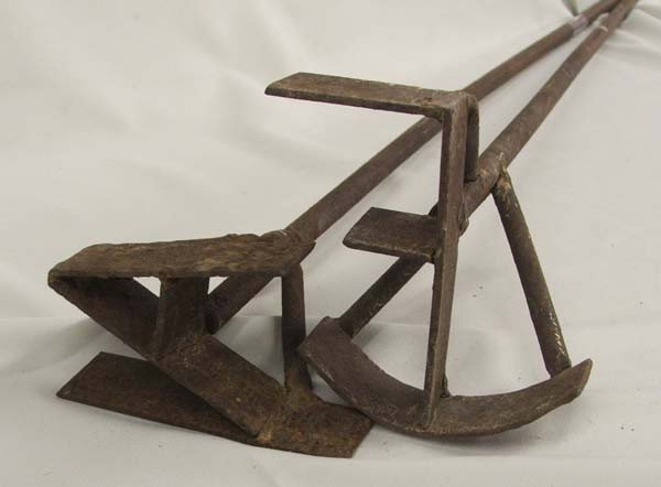 2 Branding Irons Rockin F and Lazy A: 2 Branding Irons Rockin F and Lazy A. Longest measures approx. 39 1/2''L. Buyers Pay Actual Shipping and Handling Charges(see terms and conditions for more information).