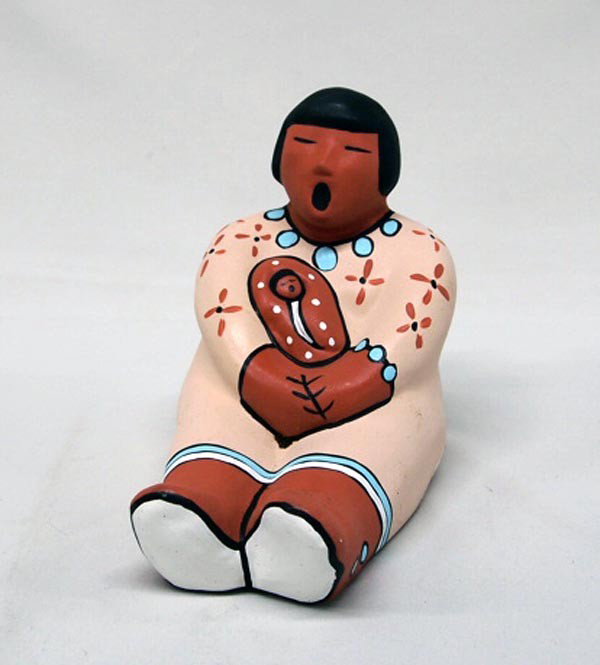New Mexican Storyteller Greenware Statue: New Mexican Storyteller Greenware Statue, measures 6.5'' x 4.5'' x 8''. Buyers Pay Actual Shipping and Handling Charges(see terms and conditions for more information).