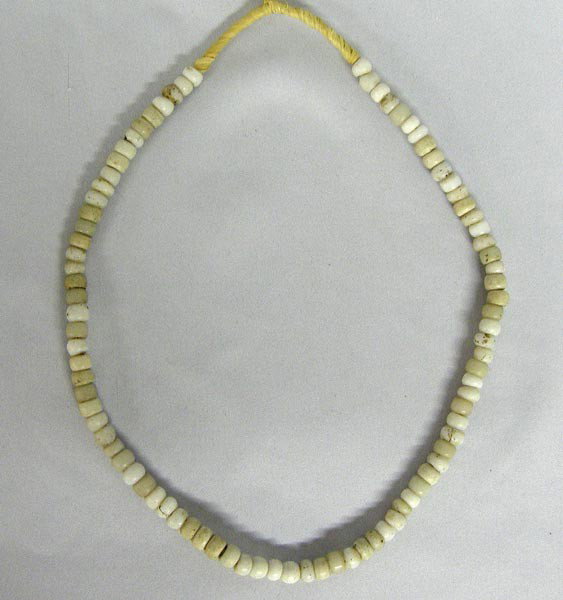 Native American 19th C. Crow Bead Necklace: Native American 19th C. Crow Bead Necklace. Measures approx. 23''L. Buyers Pay Actual Shipping and Handling Charges(see terms and conditions for more information).