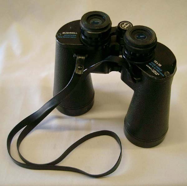 Pr Bushnell 10X50 Binoculars: Pr Bushnell 10X50 Binoculars, Wide Angle Full Coated Optics, Sportview, 367 ft. at 1000 yards. Measures approx. 7'' x 6.75''. Buyers Pay Actual Shipping and Handling Charges(see terms and conditions f