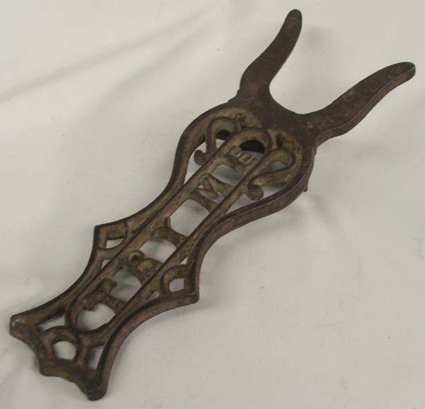 Vintage Metal Boot Jack: Vintage Metal Boot Jack. Says ''Try Me''. Measures approx. 12''L x 4''W. Buyers Pay Actual Shipping and Handling Charges(see terms and conditions for more information).