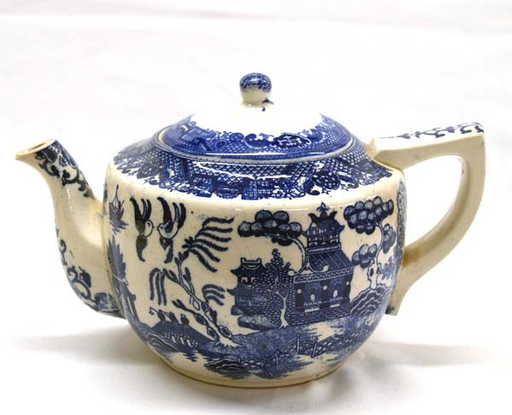 1900s Anese House Of Blue Willow Teapot
