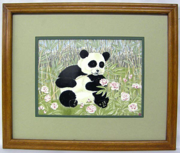 1982 Original Porcelain Painting By C. Wilson: 1982 Original Porcelain Painting By Clarence Wilson. Titled: ''The Magic Grove''. Artist information and Certificate of Authenticity on the back. Visual measures approx. 7 3/4'' x 10 1/2''. Buyers Pay
