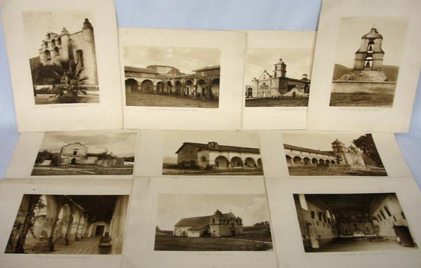 10 Antique Photograph Prints-CA Spanish Missions: 10 Antique Photograph Prints-CA Spanish Missions. By A.W. Elson & Co., Boston. Each is on a 9''x12'' sheet, with a 5-3/8''x8'' visual. Buyers Pay Actual Shipping and Handling Charges(see terms and con