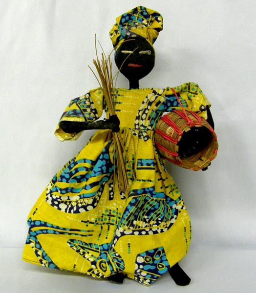 African Cloth Doll: African Cloth Doll. Measures approx. 13''Hx7''W. Buyers Pay Actual Shipping and Handling Charges(see terms and conditions for more information).
