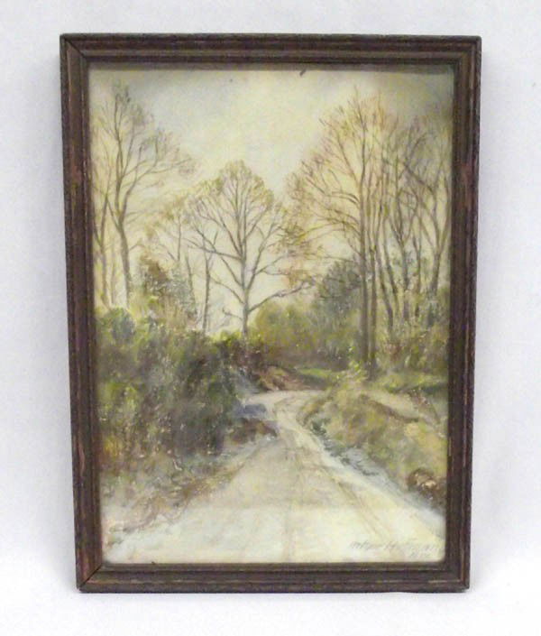 1917 Original Water Color By Arthur Hoffman: 1917 Original Water Color By Arthur Hoffman of Deming, New Mexico. Framed in a wood frame, under glass. Visual measures approx. 13''H x 9''W. Buyers Pay Actual Shipping and Handling Charges(see terms