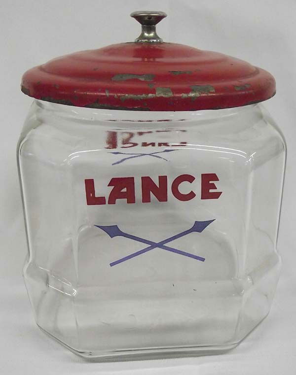 Vintage Lance Cookie/Cracker Glass Storage Jar
