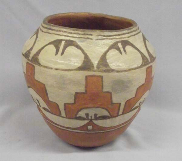 Santa Ana Polychrome Jar by Eudora Montoya: Rare Vintage Native American Santa Ana Polychrome Jar by Eudora L. Montoya, measures approx. 7''H x 7''D. Acquired from the Brice Sewell Collection. Buyers Pay Actual Shipping and Handling Charges(see