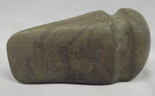 Small Stone Axe Head Hammer: Small Stone Axe Head Hammer. Age and origin unknown. Measures approx. 3 1/4'' long x 2'' wide. Buyers Pay Actual Shipping and Handling Charges(see terms and conditions for more information).