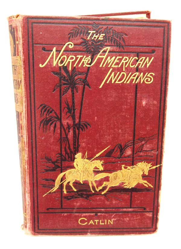 1913 Book ''North American Indians'' George Catlin: 1913 Book ''North American Indians'' by George Catlin. Volume 1 of two volumes, 298 pages with 320 illustrations. Published by Leary, Stuart and Company, Philadelphia. First two pages are loose. Worn