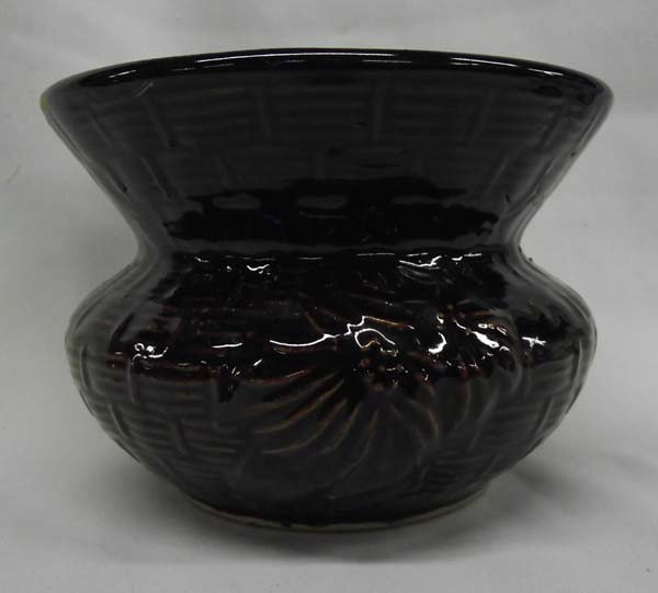 Antique Pottery Spittoon: Antique Pottery Spittoon. Measures approx. 5''H x 7'' Diameter. While not marked, it is likely Bennington Pottery. Buyers Pay Actual Shipping and Handling Charges(see terms and conditions for more inf