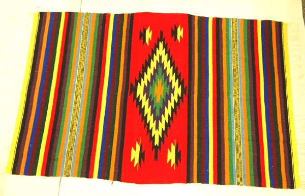 Mexican Large Colorful Blanket: Mexican Large Colorful Blanket. Measures 90''x60''. Buyers Pay Actual Shipping and Handling Charges(see terms and conditions for more information).