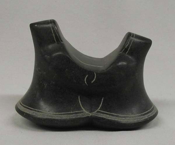 Alaskan Figural Soapstone Carving: Alaskan Figural Soapstone Carving. Measures 2'' high x 3'' long x 1 1/2'' wide. Buyers Pay Actual Shipping and Handling Charges(see terms and conditions for more information).