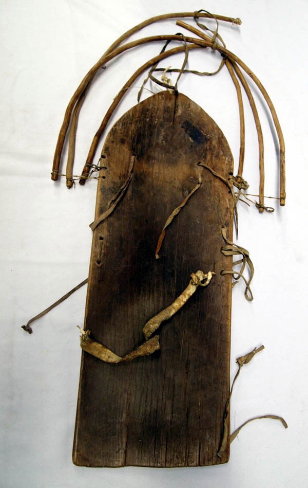 1900-30s Navajo Cradle Board: 1900-30 Native American Navajo Cradle Board. Measures 21.5''Lx7.75''W. Buyers Pay Actual Shipping and Handling Charges(see terms and conditions for more information).