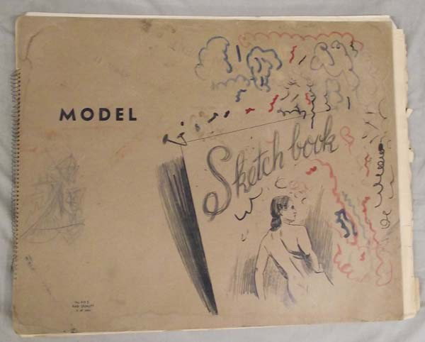 Artist Portfolio/Sketchbook, Robert Bowman: Artist Portfolio/Sketchbook, Robert Bowman. Arizona artist, Robert Bowman, portfolio and sketchbook, measures 18'' x 24''. Includes pencil, charcoal, pastel, watercolors figure studies and still lifes
