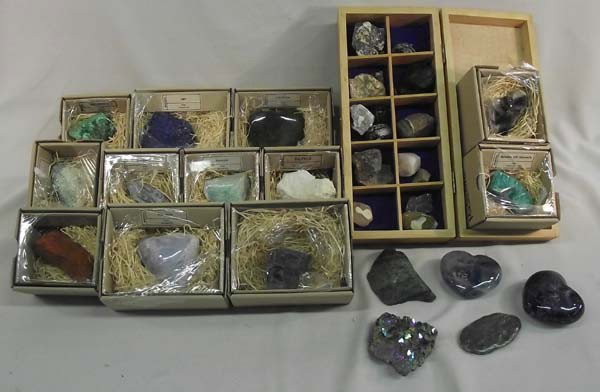 Large Mineral Collection: Large Mineral Collection. Includes: Amazonite, origin Madagascar. Sulphur, location Baja-Mexico. Malachite, location Zire. Blue Kyanite, origin Brazil. Black Quartz, origin Arkansas-USA. Lapis, Origin